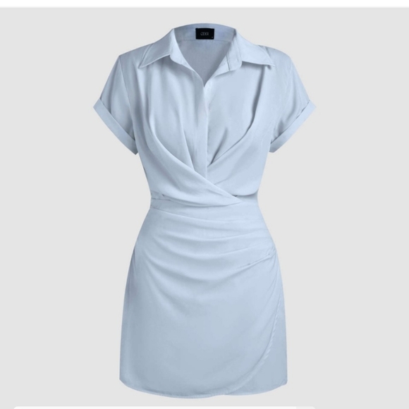 Cider Dresses & Skirts - Cider Collar Wrap Shirt Dress Size Medium